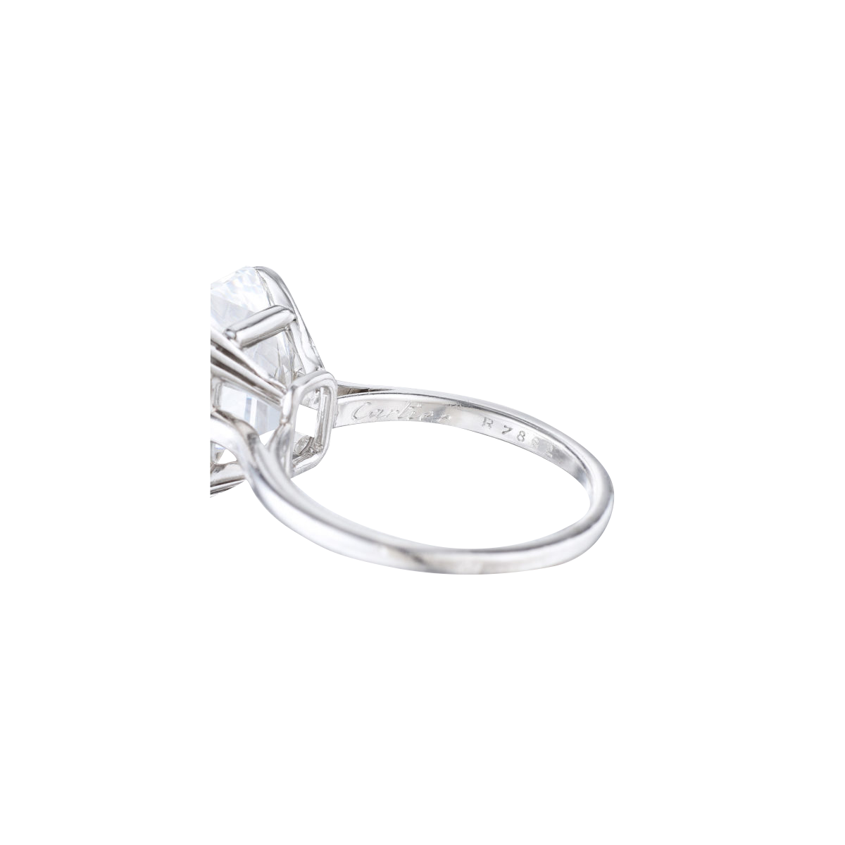 Cartier Asscher Cut Diamond Ring 